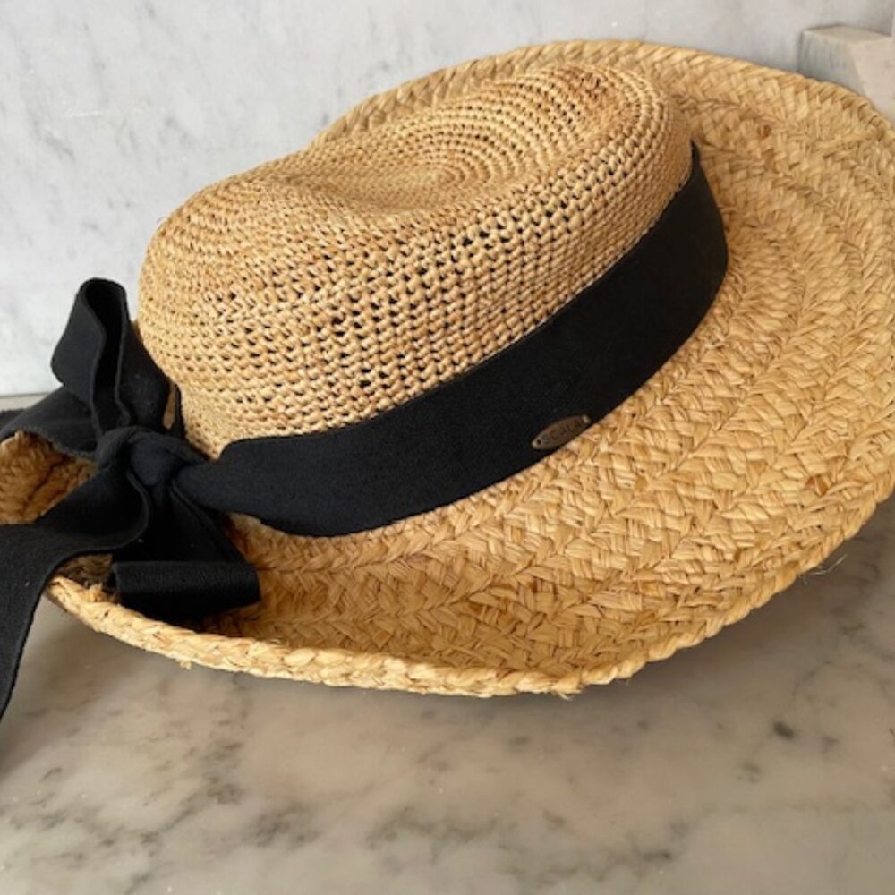 THE SCALA COLLECTION Rockport Big Brim Straw Sun Hat Vintage - Picture 6 of 16
